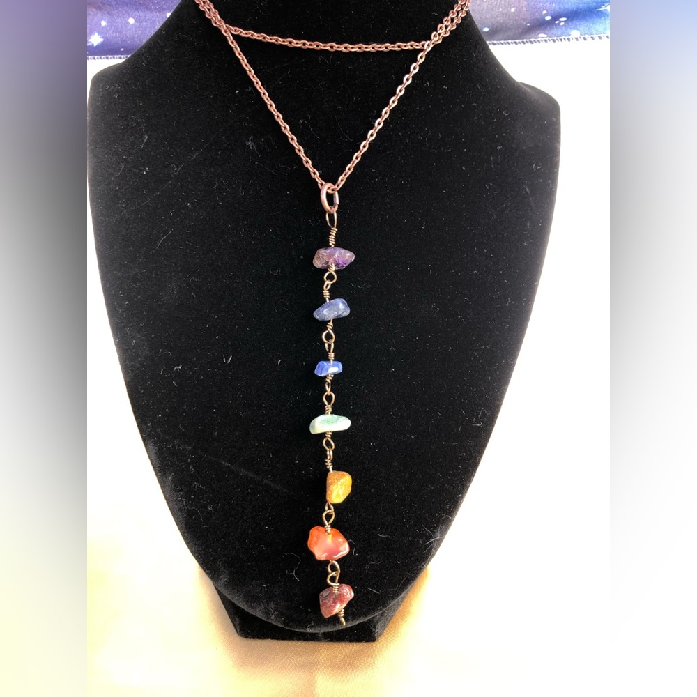 Artesanal handmade 7 Chakras Charm with Necklace